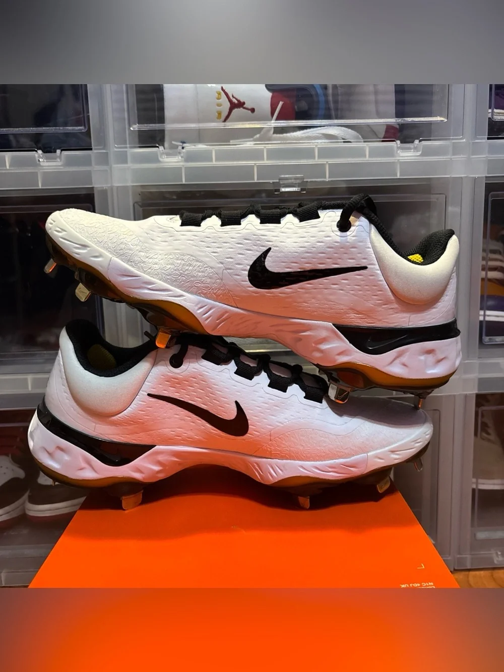 Nike Alpha Huarache Elite 4 Low White Gold FD2745-119 Baseball Cleat Sz 7.5M NWB
